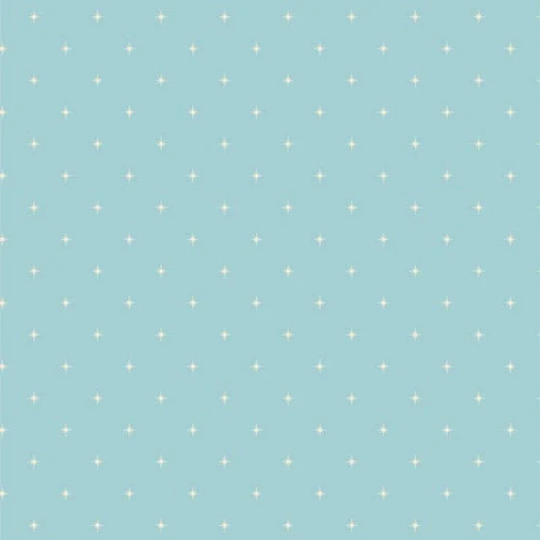 Shining Bright Sky, Blender Fabric, Blue Fabric, Star Geometric Art Gallery Quilting Cotton Fabric