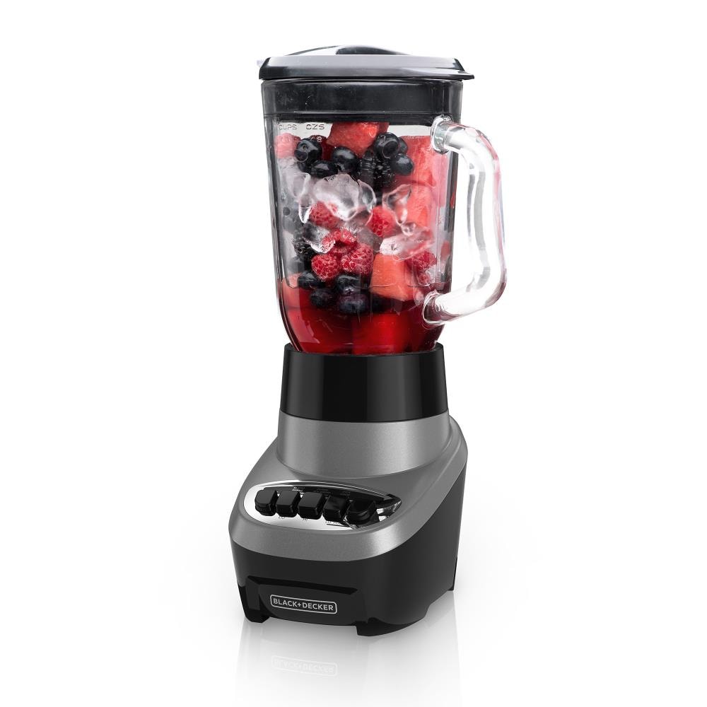 BLACK+DECKER PowerCrush 48-oz Black/Silver 700-Watt Pulse Control Blender | BL1220SG
