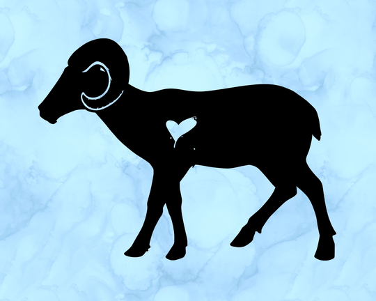 Ram Heart Decal