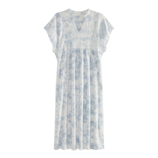 Cloud Blue And White Tie Dye Carmen Kaftan Dress: Multi by World Market