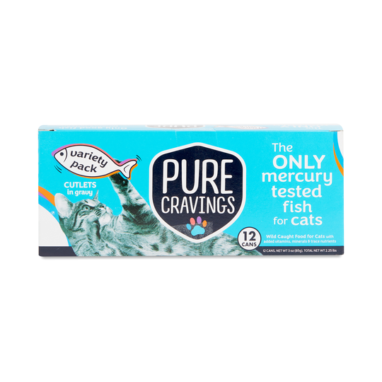 Pure Cravings Cutlets in Gravy for Cats, Variety Pack 12 cans (3 oz each)