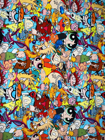 9x14 Tumbler Cut, Custom Fabric, Cl Cotton Lycra, High Quality, Mask 90S, Cartoon