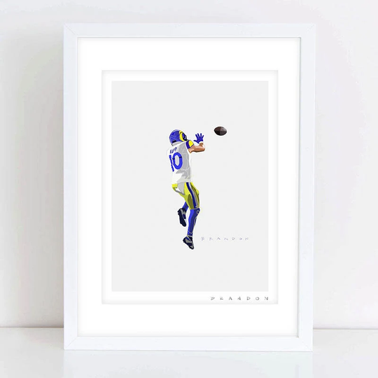 Cooper Kupp "Game Winner" Los Angeles Rams Superbowl Illustration Print