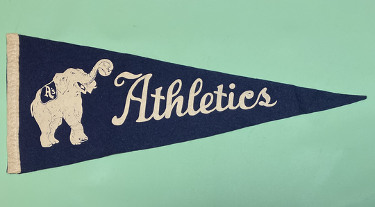 1940's Philadelphia Athletics Pennant Baseball Mlb Vintage 10.5x28 Inches