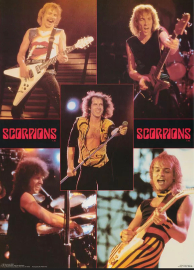 Rare Original Vintage 1984 Scorpions Heavy Metal Music Poster