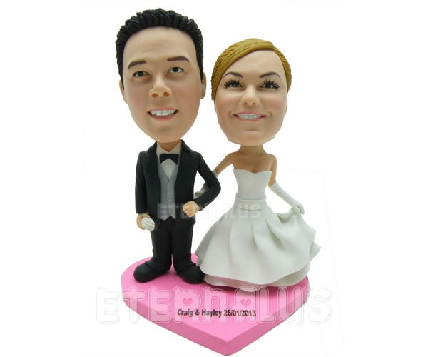 Custom Bride & Groom Wedding Cake Topper, Personalized Wedding Cake Toppers For Bride Groom , Topper