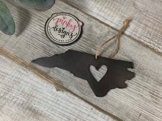 North Carolina State Ornament | Metal Christmas Tree Ornaments Decor