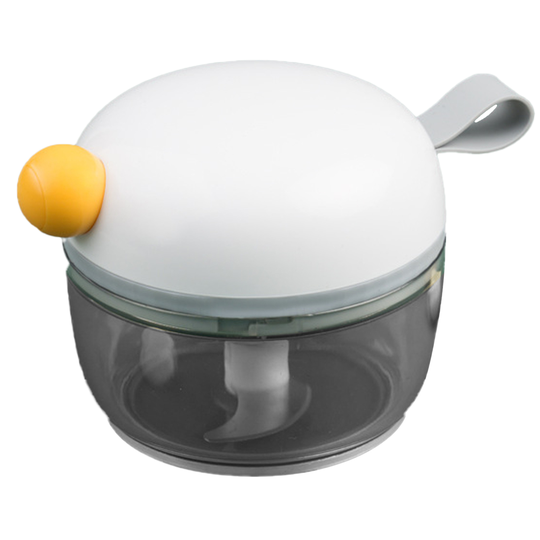 Garlic Blender Effective Practical Stainless Steel Hand-pulled Sharp Garlic Chopper for Home - white