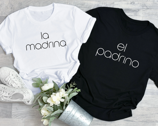 La Madrina, El Padrino, Godmother Shirt, Godfather Shirt, Godparents Shirt, Madrina, Padrino, Church Shirts, Baptism, First Communion, Catholic