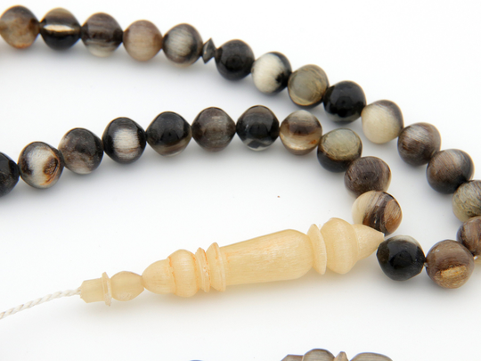 Ram Horn 33 Islamic Prayer Beads Misbaha Kombolo From Turkey 303011 Tasbih Tasbeeh Tesbih Rosary, Islamic Rosary
