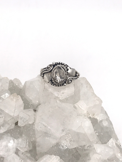 Herkimer Diamond Ring, Size 8
