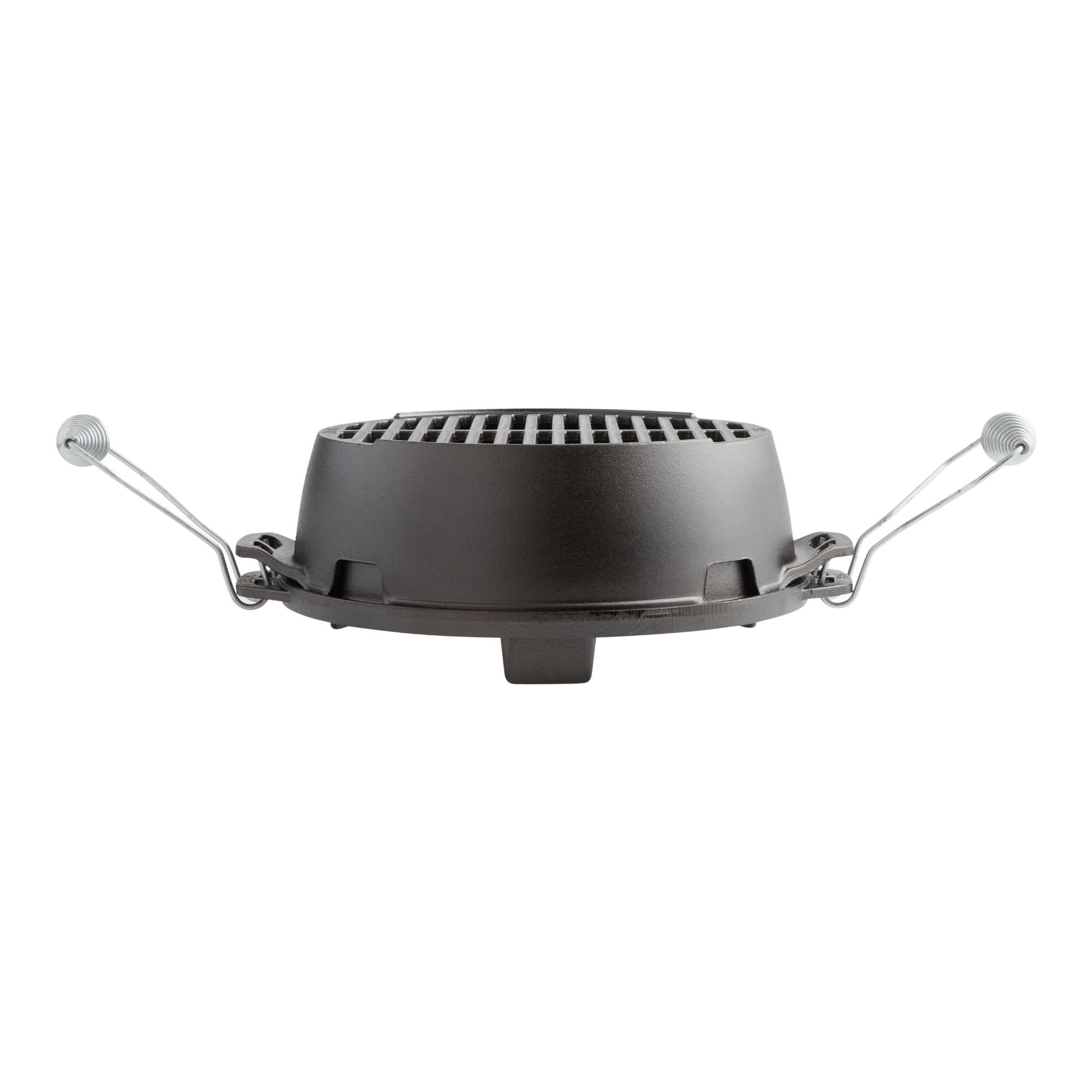 Lodge Kickoff Portable Cast Iron Charcoal Grill by World Market