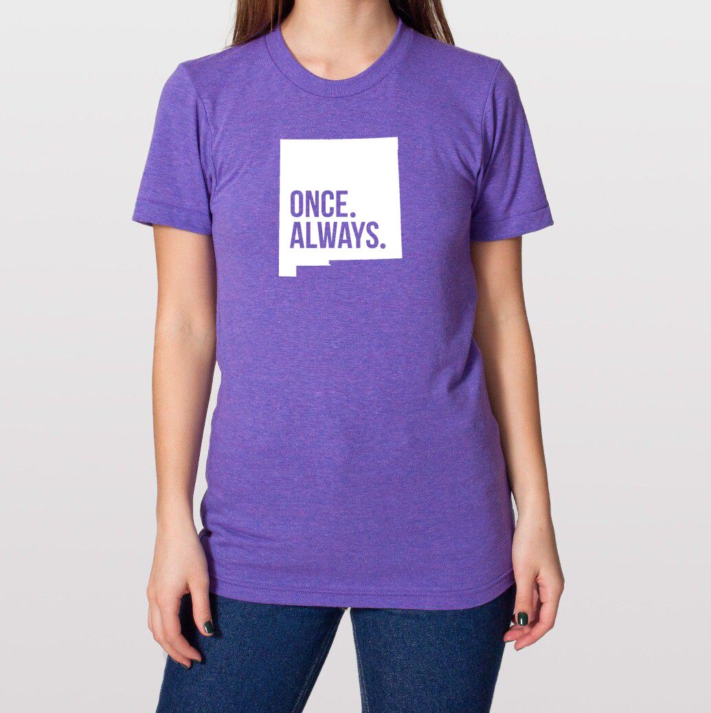 New Mexico Nm Once. Always. Tri Blend Track T-Shirt - Unisex Tee Shirts Size Xs S M L Xl Xxl