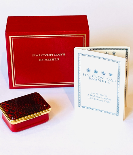 Halcyon Days Red Leopard Box...mint