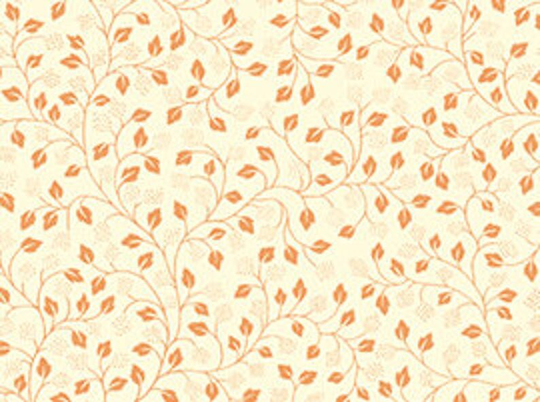 Metals Leaf Vine in Cream & Copper Blender Metallic By Quilting Treasures 44 Inches Wide 100% Cotton Fabric Qt-1649-23543-Ec