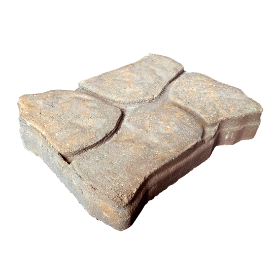 Lowe's Alameda 13-in L x 11-in W x 2-in H Brown/Charcoal Blend Concrete Interlocking Patio Stone in Gray | KAPBC