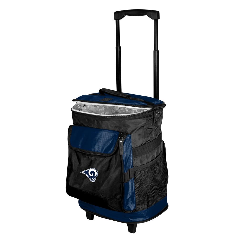 Logo Brands Los Angeles Rams 5-Gallon Wheeled Insulated Backpack Cooler in Blue | 629-57B-1