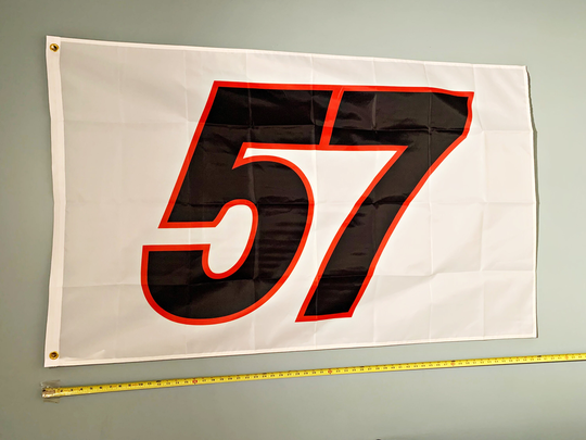 Kyle Larson Flag Free Shipping Nascar White #57 Sprint Car World Of Outlaws Hendrick Sign Poster 3x5'