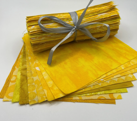 Yellow Tonal Blender Fabrics 100% Cotton Assorted For Quilting Choose Fat Quarters, 2 1/2" Strips, Jelly Roll, Charm Pack, Layer Cake
