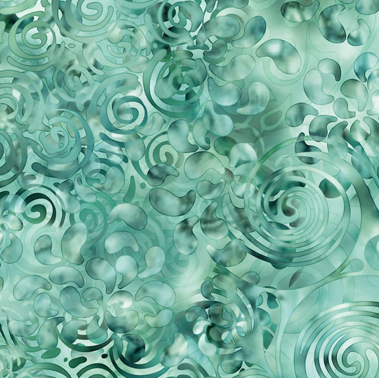 Swirling Texture Ombre Blender in Sage From Effervescence Collection For Qt Fabrics - 100% Cotton Color Fades Light To Dark
