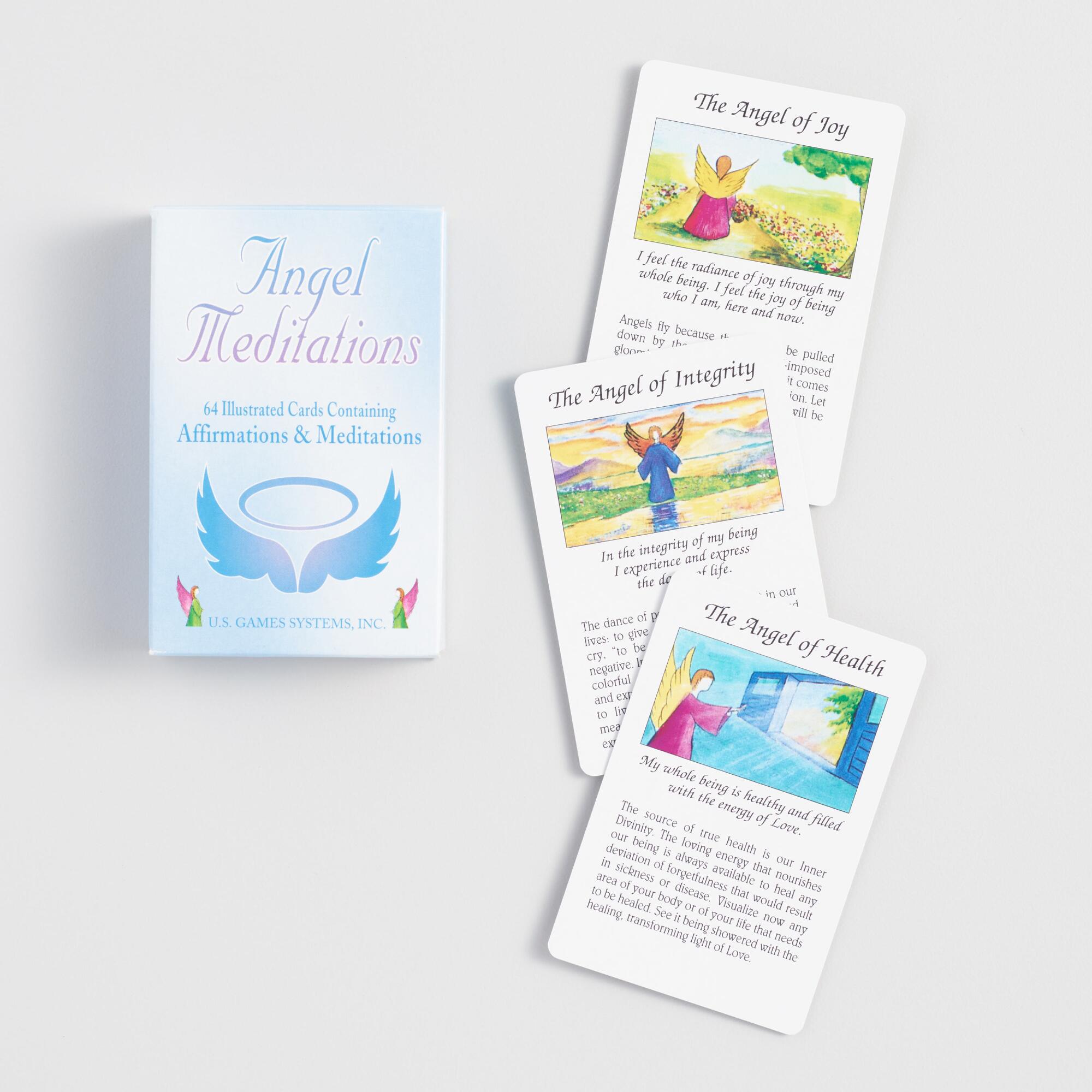 Angel Meditation Cards: Blue - Paper by World Market