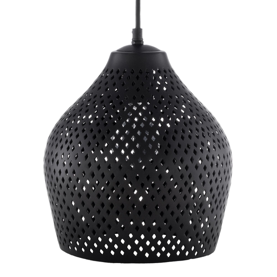 Pierced Metal Adelaide Pendant Lamp: Black by World Market