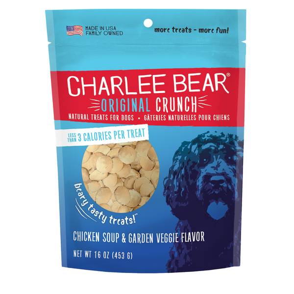 Charlee Bear 16 oz Original Crunch Chicken Soup & Garden Veggie treats