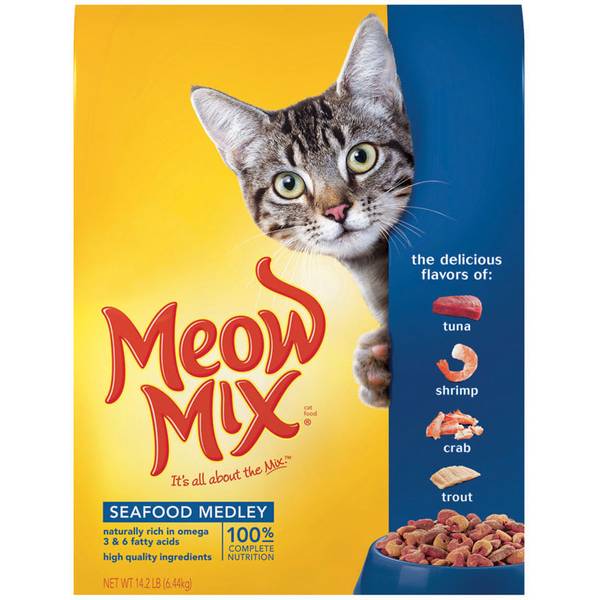 Meow Mix 14 lb Seafood Medley Cat Food