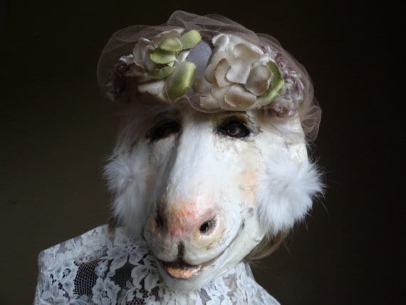 Halloween Masks, Sheep Mask, Costume, Ram Masquerade Goat Costume