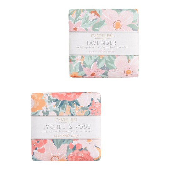 Castelbel Floral Blush Bar Soap: Green/Purple - Paper by World Market