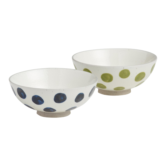 Polka Dot Rice Bowl - Stoneware by World Market