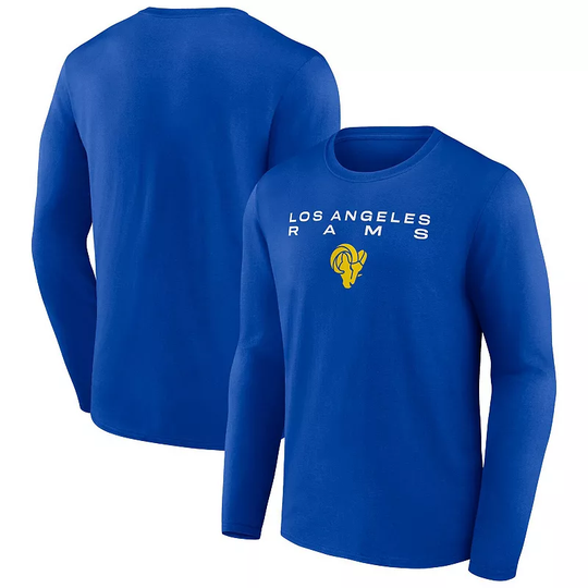 Men's Fanatics Branded Royal Los Angeles Rams Advance to Victory Long Sleeve T-Shirt, Size: 5XL, LAR Blue