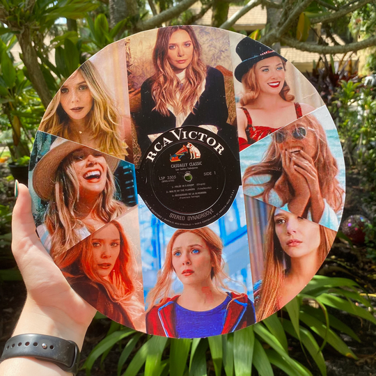 Elizabeth Olsen Vinyl Collage