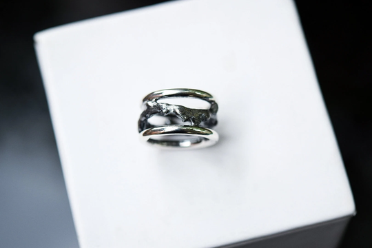 Wide Branch Ring/ Sterling Silver/ Nature Ring