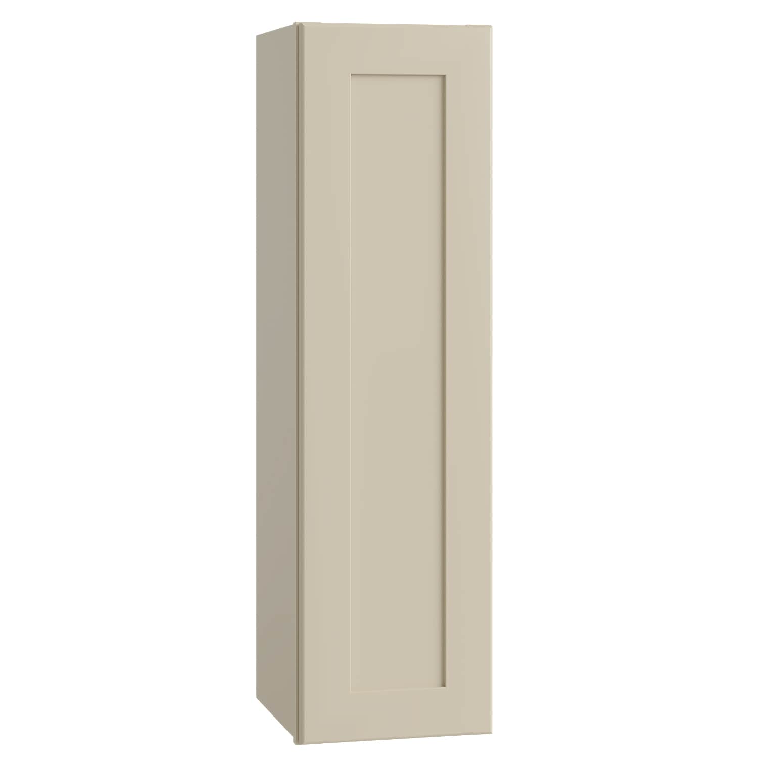Luxxe Cabinetry 9-in W x 36-in H x 12-in D Norfolk Blended Cream Painted Door Wall Fully Assembled Semi-custom Cabinet in Off-White | W0936L-NBC