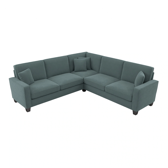 Bush Furniture Stockton Modern Turkish Blue Herringbone Fabric Polyester/Blend Sectional | SNY98STBH-03K