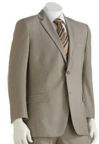 Mens Suit Jacket Apt 9 Tan Slim Fit Luxury Rayon Blend NEW $180-size 48R