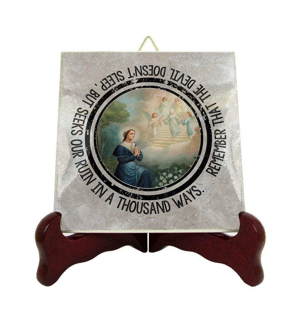 Catholic Saints Quotes - St Angela Merici Ceramic Tile Religious Gifts Saint Catholic Quotes Print