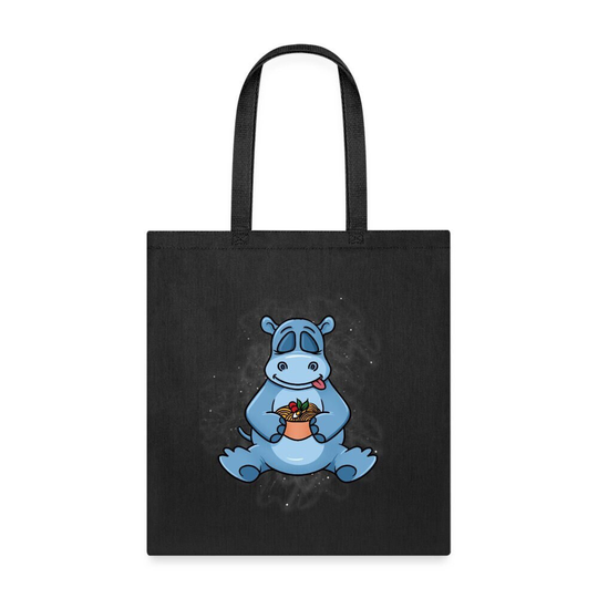 Hippopotamus Eating Ramen Tote Bag, Lover Bag Gift, Co Worker Office Gifts, Hippo Gifts