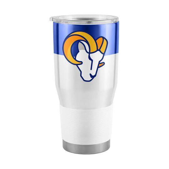 Logo Brands LA Rams 30oz Colorblock Stainless Tumbler Stainless Steel in White | 629-S30T-11