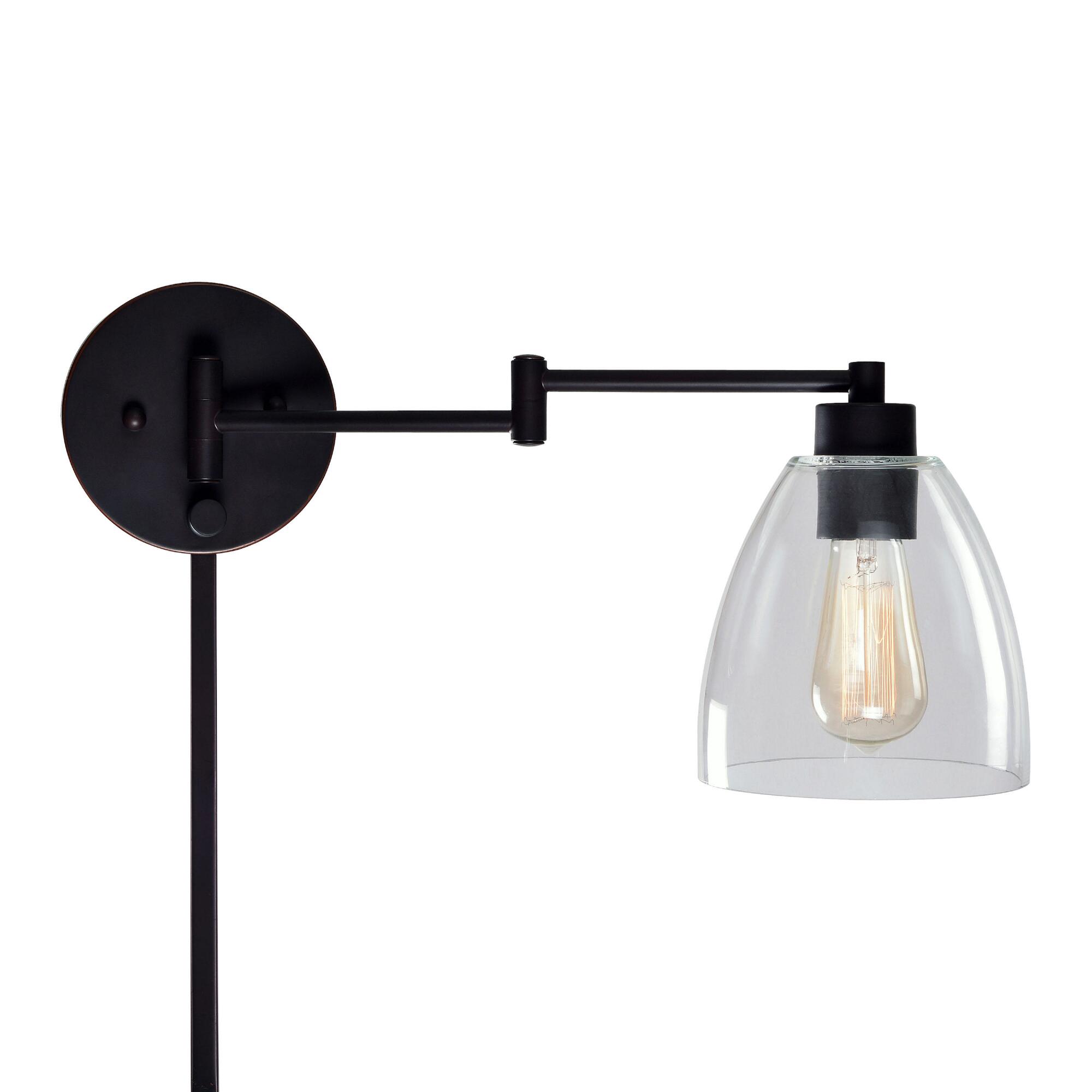Bronze Metal Swing Arm Carter Wall Sconce by World Market