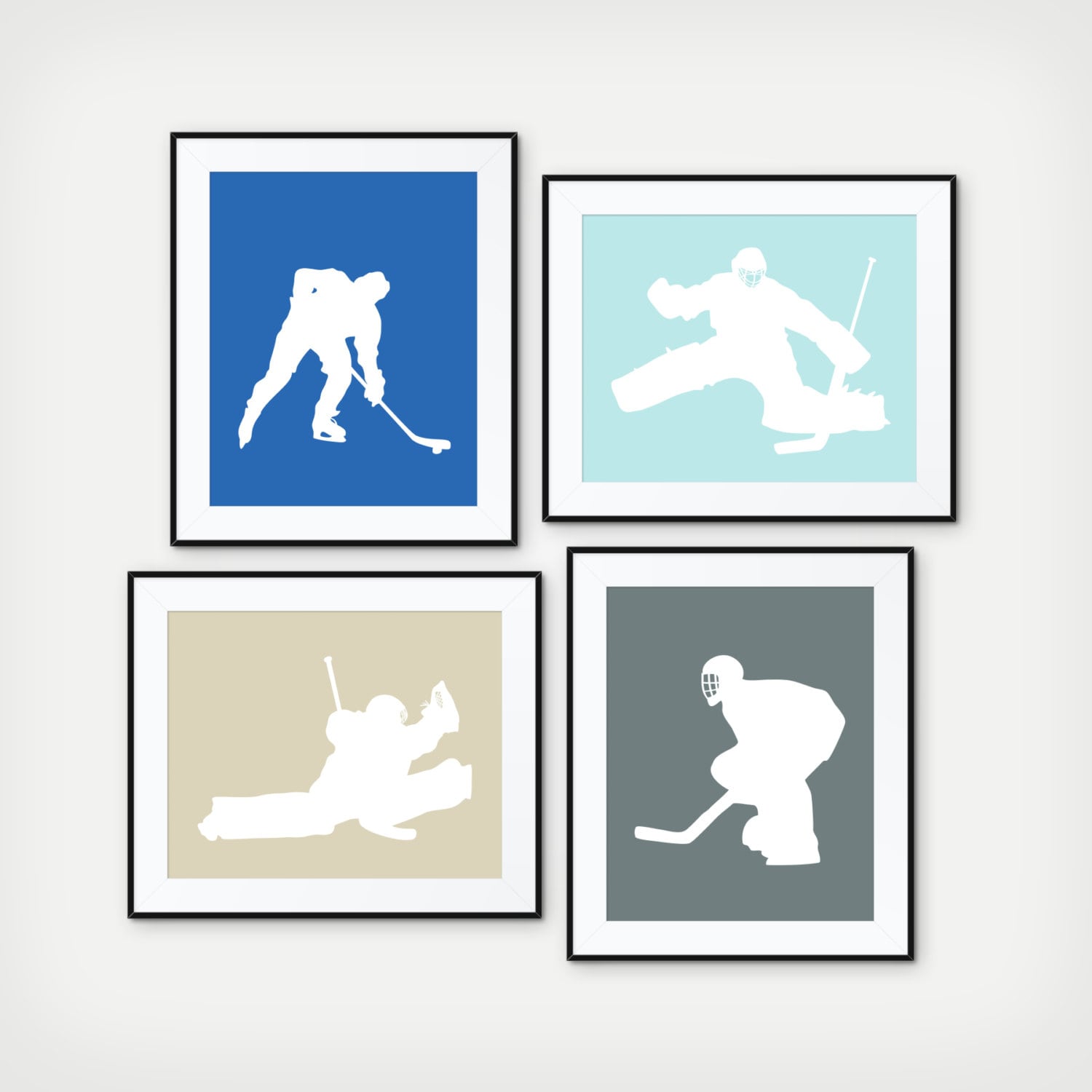 Ice Hockey Art, Player, Boys Bedroom Decor, Boy Sports Print