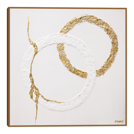 The Match by Osnat Tzadok Framed Canvas Wall Art: White/Gold - Oversized by World Market