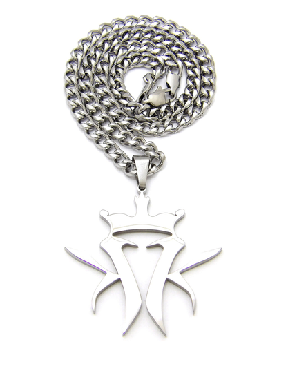 New Hip Hop Kottonmouth King Pendant 6mm/24" Or 30" Stainless Steel Cuban Chain Necklace