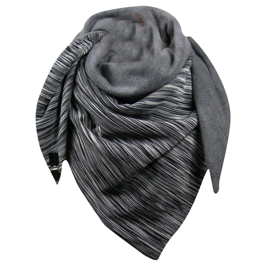 Scarf Shawl Eye-catching Wear Resistant Cotton Blend Women Casual Wrap Scarf Winter Clothing for Autumn - grey