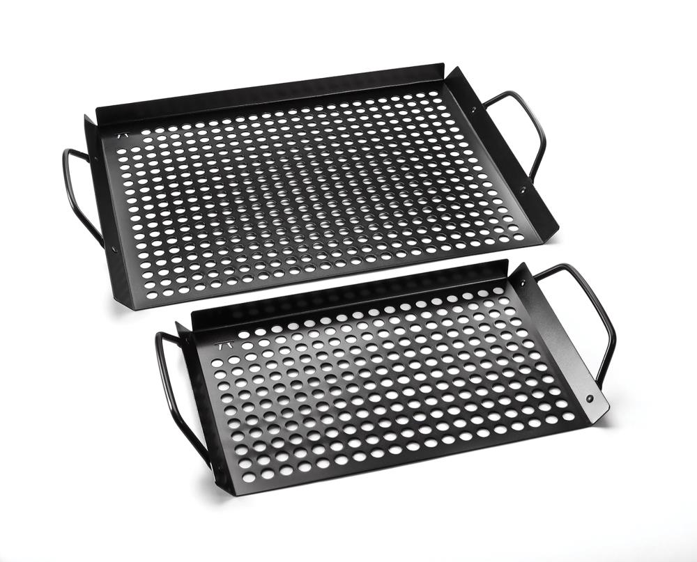 Outset 2-Pack Carbon Steel Non-Stick Grill Pan | 76452