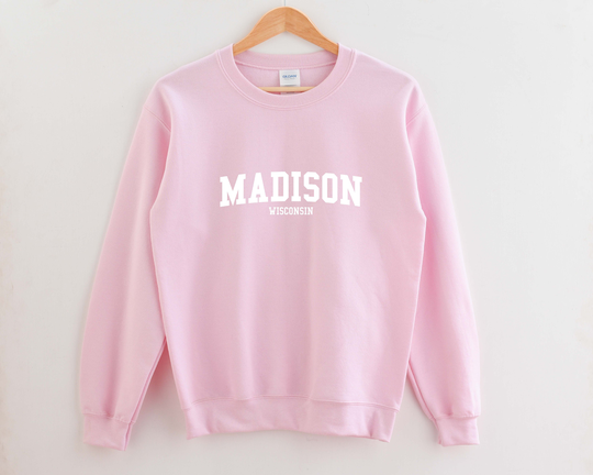 Madison Wisconsin Sweatshirt/Women's Men's Crewneck