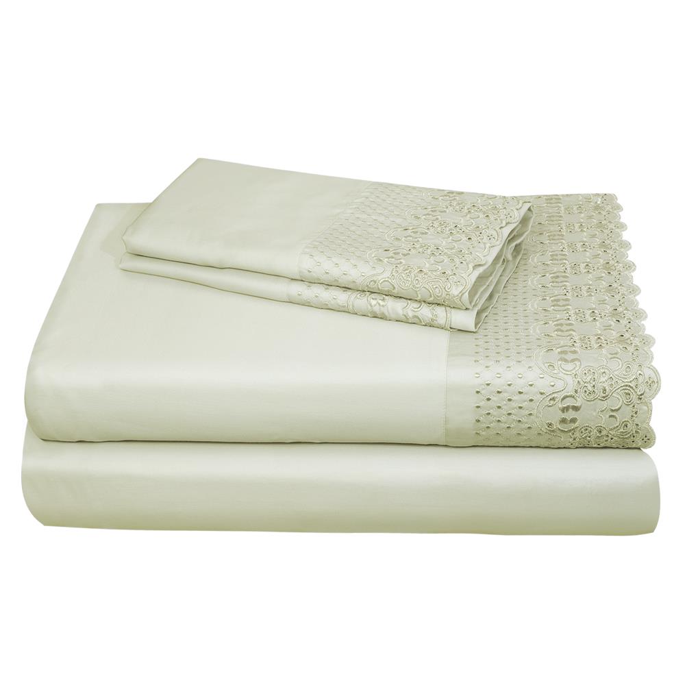 Grace Home Fashions RENAURAA Smart King Cotton Blend Bed Sheet in Gray | 1400CVC_ER-LC KG SL