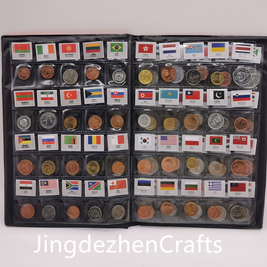 Chinese Antiques 60 Coins From All Over The World, A Complete Set Of Statues, Pure Hand Carved Patterns Are Worth Collecting