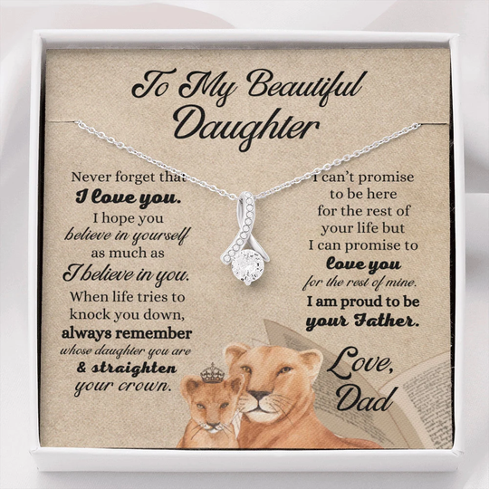 Gifts To Daughter From Dad, To My Necklace Gift, Father Necklace, Birthday Gift For